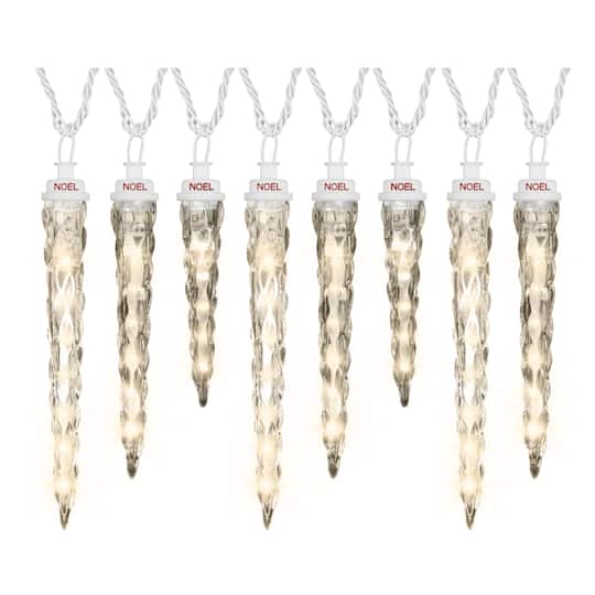 8ct. Classic White Shooting Star® Icicle LED String Lights